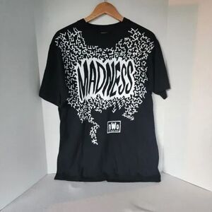 Vintage 1990s WCW NWO Macho Man Randy‎ Savage Madness Wrestling T-Shirt RARE L